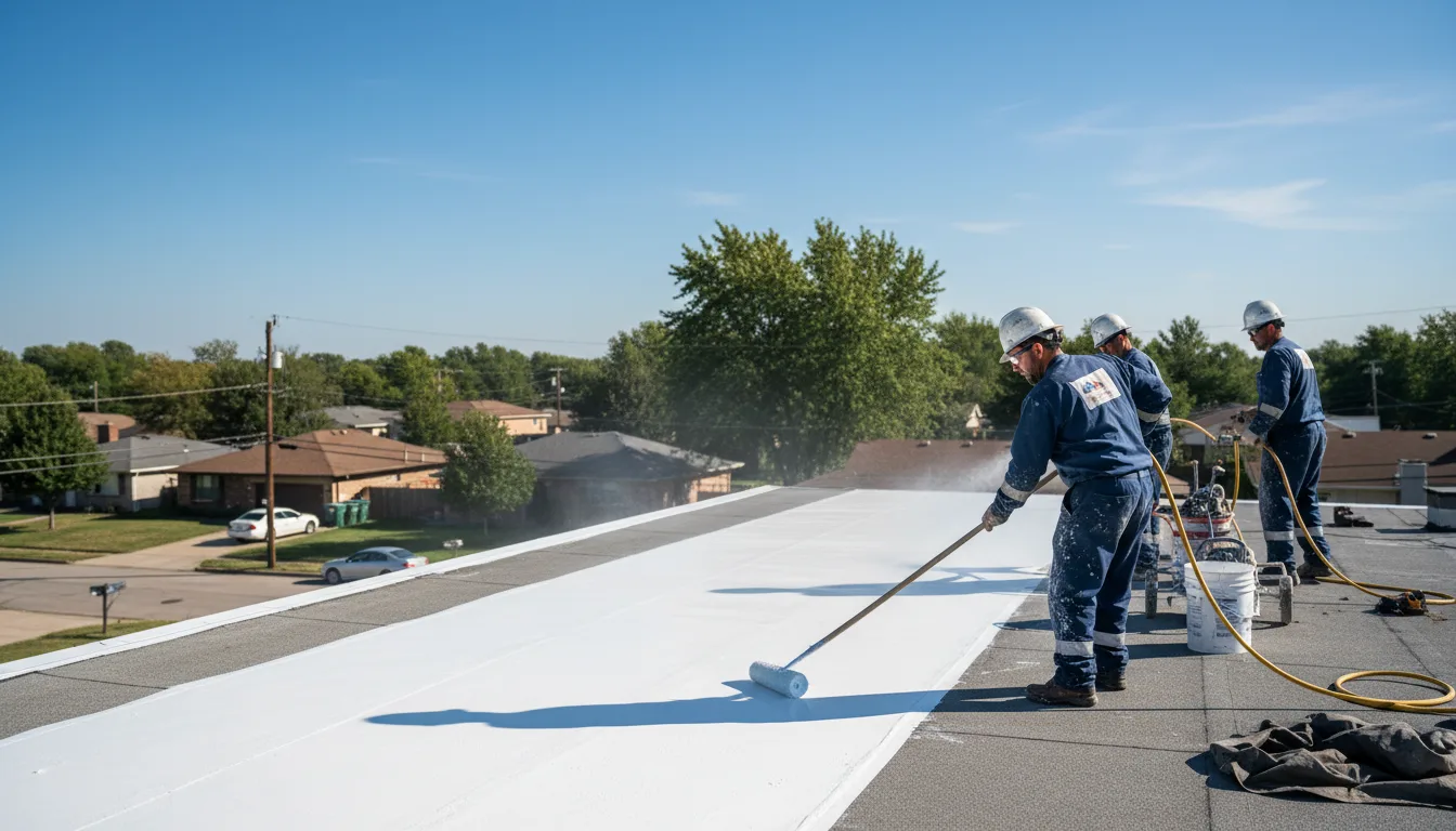 Commercial roof coating in Dougherty, IA near me